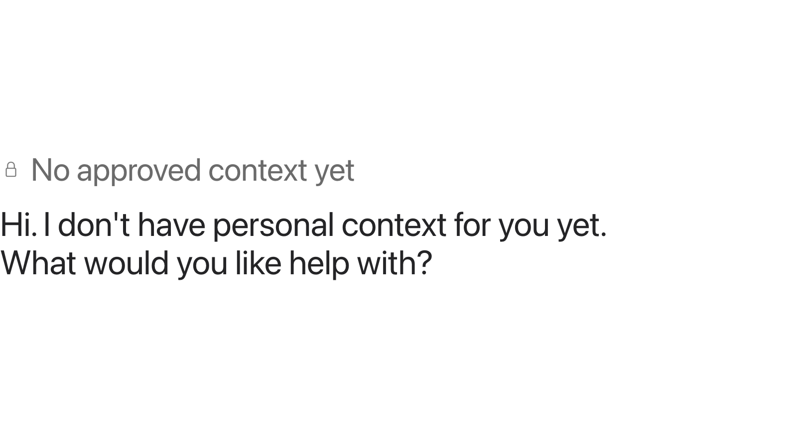 Agent response after approved context is turned off
